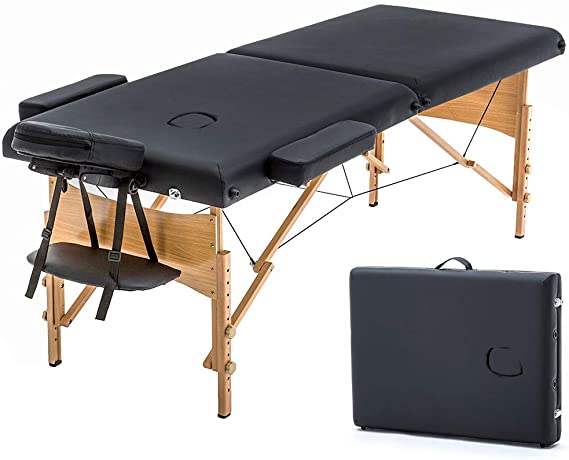 Adjustable & Portable Massage Table 2 Folds